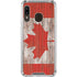 Canadian Flag Dark Wood Galaxy A30 Clear Case